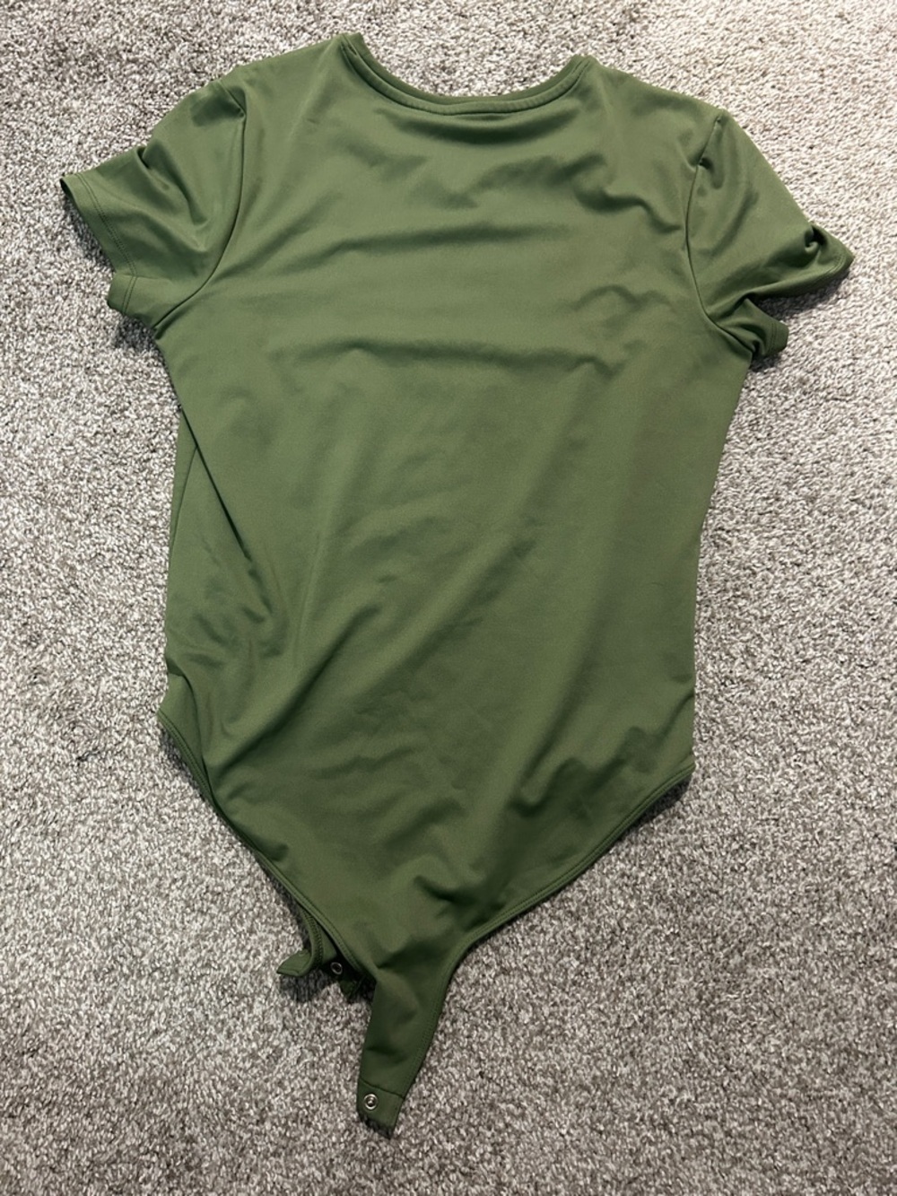 Olive Green Short Sleeve One-Piece Bodysuit - Picture 2 of 2